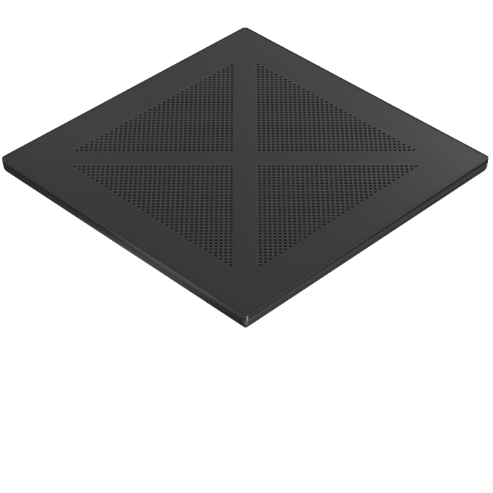 PHUKET | Bistro Tischplatte Außen | Kunststoff | 80 x 80 x 3,5 cm | Schwarz