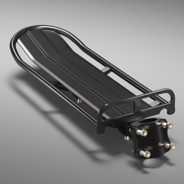 Universal Fahrrad Gepäckträger | Schnellspanner | Schwarz