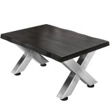 PJ | Bistro Lounge Tafeltje | 120x70xH41cm | Wenge-Zwart/ RVS
