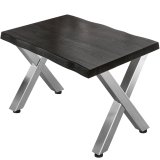 PJ | Bistro-pöytä | 120x70xK78cm | Wenge-musta / ruostumaton teräs