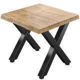 PJ | Bistro Table with Natural Edge | W:D:H 70 x 70 x 78 cm | Oak / Black | Square