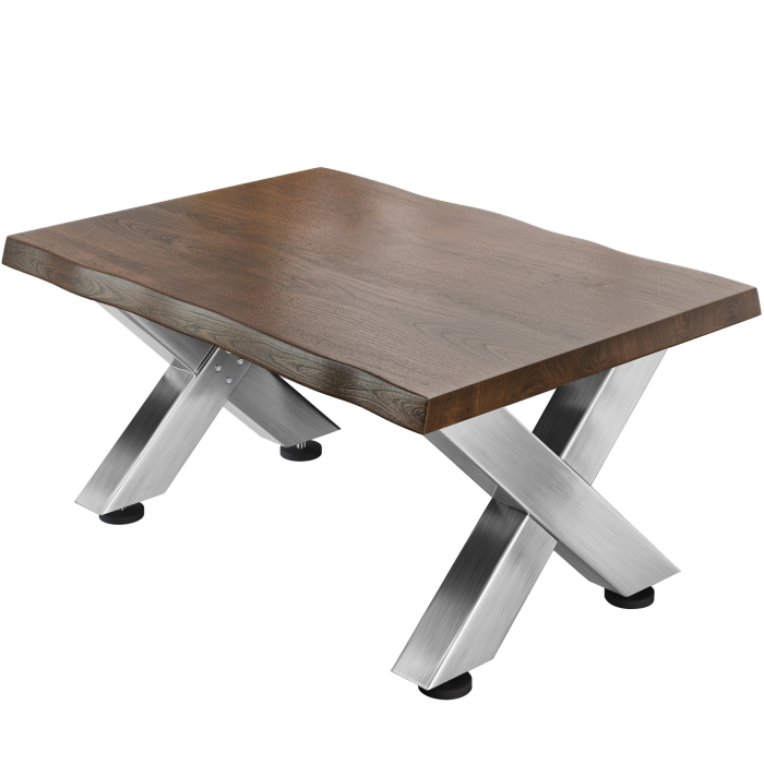 PJ | Bistro Loungetafel | 120x70xH41cm | Notelaar/ Roestvrij Staal