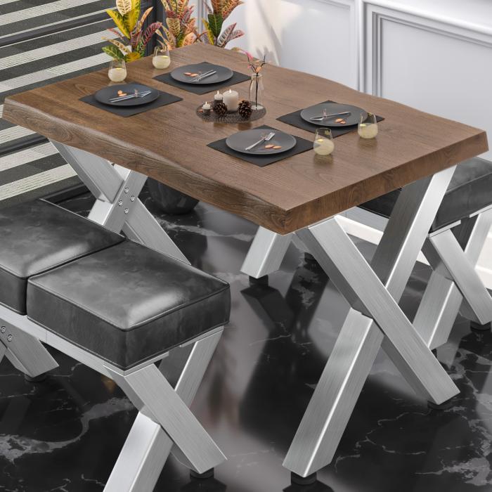 PJ | Bistrobord | 120x70xH78cm | Valnøtt/rustfritt stål PJ | Bistrobord | 120x70xH78cm | Valnøtt/rustfritt stål