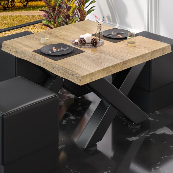 PJ | Bistro salongbord | 70x70xH41cm | Eik/Sort PJ | Bistro salongbord | 70x70xH41cm | Eik/Sort