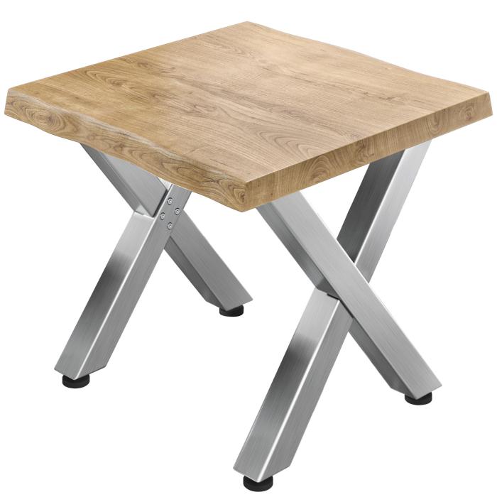 PJ | Bistrobord | 70x70xH78cm | Eik/rustfritt stål PJ | Bistrobord | 70x70xH78cm | Eik/rustfritt stål