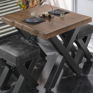 PJ | Bistrobord | 70x70xH78cm | Valnøtt/Sort