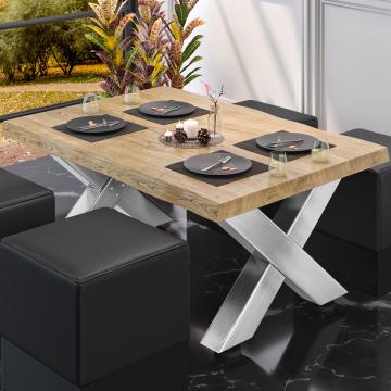 PJ | Bistro salongbord | 120x70xH41cm | Eik/rustfritt stål