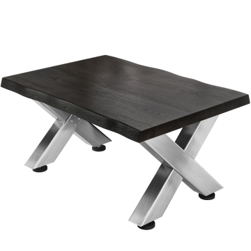 PJ | Bistro salongbord | 120x70xH41cm | Wenge sort/rustfritt stål