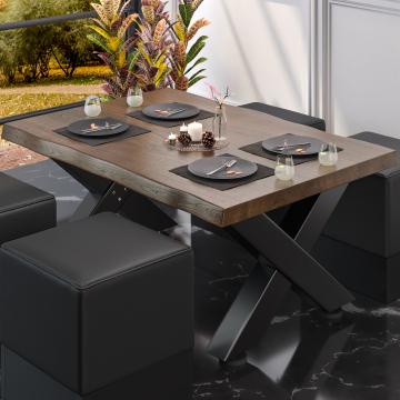 PJ | Bistro Loungetisch | 120x70xH41cm | Walnuß/ Schwarz