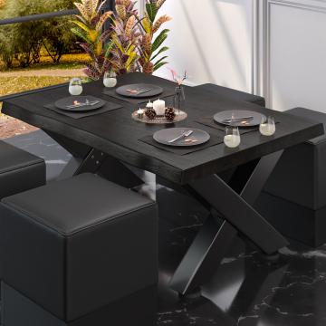 PJ | Bistro Loungetisch | 120x70xH41cm | Wenge-Schwarz/ Schwarz