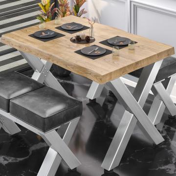 PJ | Bistrobord | 120x70xH78cm | Eik/rustfritt stål