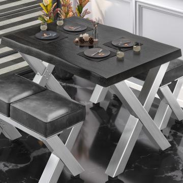 PJ | Bistrobord | 120x70xH78cm | Wenge sort/rustfritt stål