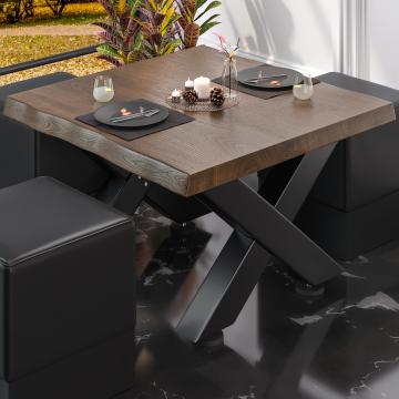 PJ | Bistro salongbord | 70x70xH41cm | Valnøtt/Sort