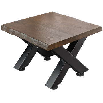 PJ | Bistro salongbord | 70x70xH41cm | Valnøtt/Sort