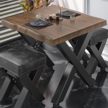 PJ | Bistrobord | 70x70xH78cm | Valnøtt/Sort