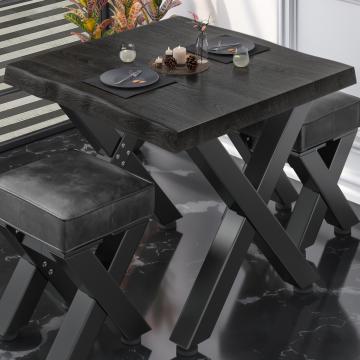 PJ | Bistrobord | 70x70xH78cm | Wenge svart/svart