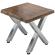PJ | Bistrobord | 70x70xH78cm | Valnøtt/rustfritt stål
