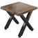PJ | Bistrobord | 70x70xH78cm | Valnøtt/Sort