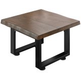 PM Bistro Lounge Tafel | 70x70xH41cm | Walnut/Zwart