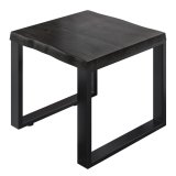 PM | Bistrotisch Baumkante | B: L: K 70 x 70 x 78 cm | Wenge Musta / Musta | Neliskanttinen