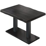 PMD | Bistro Baumkanten Bord | Rektangulært | 130 x 80 x 77 cm | Wenge Sort / Sort