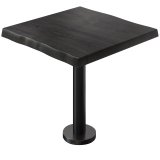 PML | Tavolo Bistro con piano in legno | Quadro | 60 x 60 x 77 cm | Wenge Nero / Nero