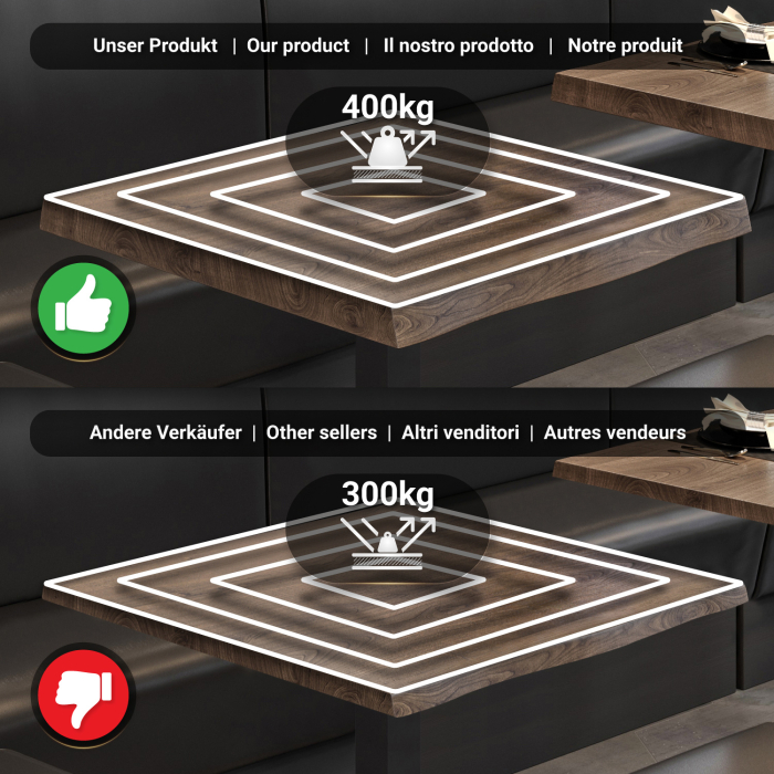 PMD | Bistro Tree Edge Table | Square | 70 x 70 x 77 cm | Walnut / Black PMD | Bistro Tree Edge Table | Square | 70 x 70 x 77 cm | Walnut / Black