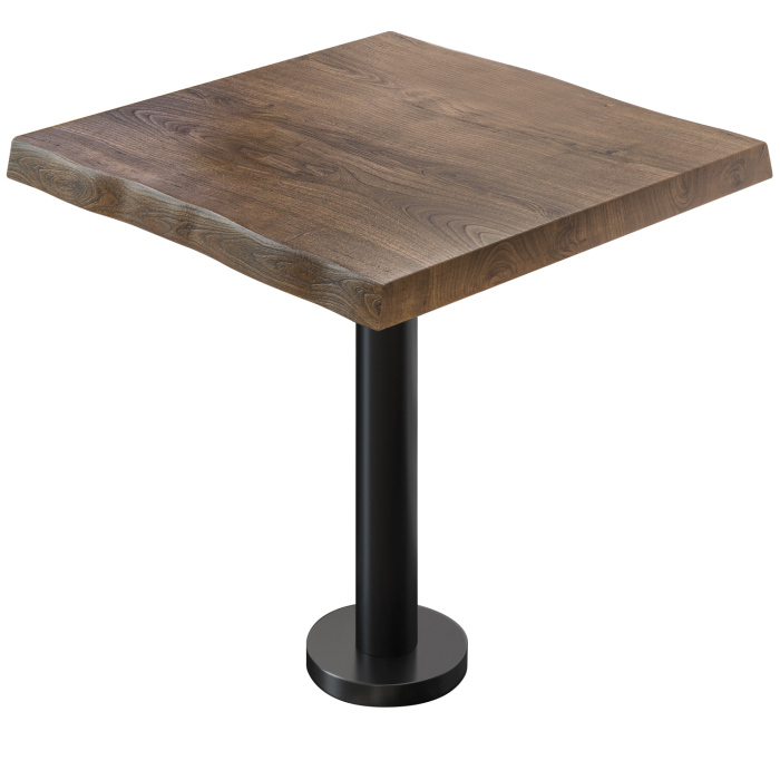 PML | Bistro trekantbord | Firkantet | 60x60x77cm | Valnøtt / Sort