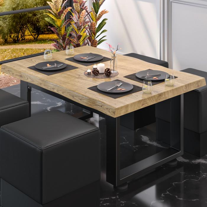 PM Bistro loungebord | 120x70xH41cm | Ek/ Svart PM Bistro loungebord | 120x70xH41cm | Ek/ Svart