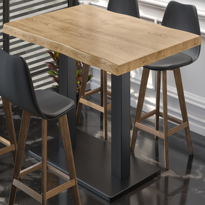 PMD | Bistro Ståbord Med Trekantet Kant | B:T:H 120 x 70 x 110 cm | Eik / Svart | Firkantet PMD | Bistro Ståbord Med Trekantet Kant | B:T:H 120 x 70 x 110 cm | Eik / Svart | Firkantet