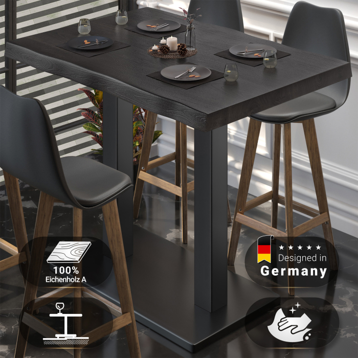 PMD | Bistro Stehtabel Trækant | B:T:H 120 x 70 x 110 cm | Wenge Sort / Sort | Firkantet PMD | Bistro Stehtabel Trækant | B:T:H 120 x 70 x 110 cm | Wenge Sort / Sort | Firkantet