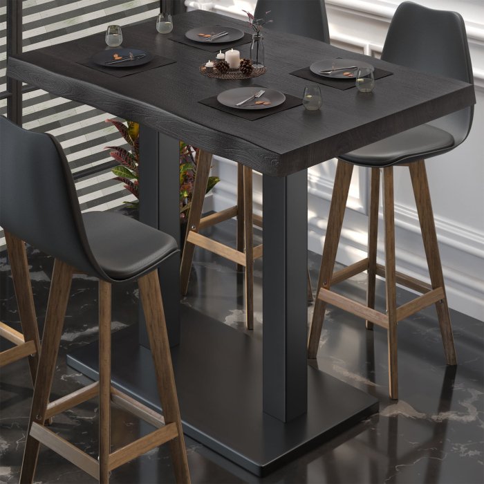 PMD | Bistro Stehtabel Trækant | B:T:H 120 x 70 x 110 cm | Wenge Sort / Sort | Firkantet PMD | Bistro Stehtabel Trækant | B:T:H 120 x 70 x 110 cm | Wenge Sort / Sort | Firkantet