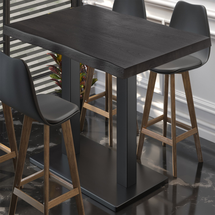 PMD | Bistro Stehtabel Trækant | B:T:H 120 x 70 x 110 cm | Wenge Sort / Sort | Firkantet PMD | Bistro Stehtabel Trækant | B:T:H 120 x 70 x 110 cm | Wenge Sort / Sort | Firkantet