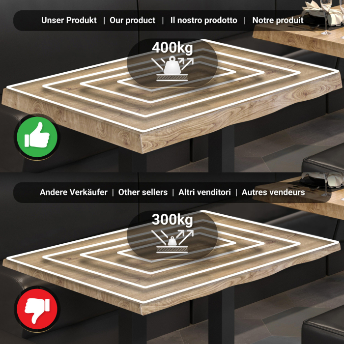 PMD | Bistro Tree Edge Table | Rektangulärt | 120 x 70 x 77 cm | Ek / Svart PMD | Bistro Tree Edge Table | Rektangulärt | 120 x 70 x 77 cm | Ek / Svart