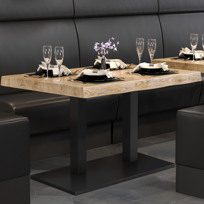 PMD | Bistro Tree Edge Table | Rektangulärt | 120 x 70 x 77 cm | Ek / Svart PMD | Bistro Tree Edge Table | Rektangulärt | 120 x 70 x 77 cm | Ek / Svart