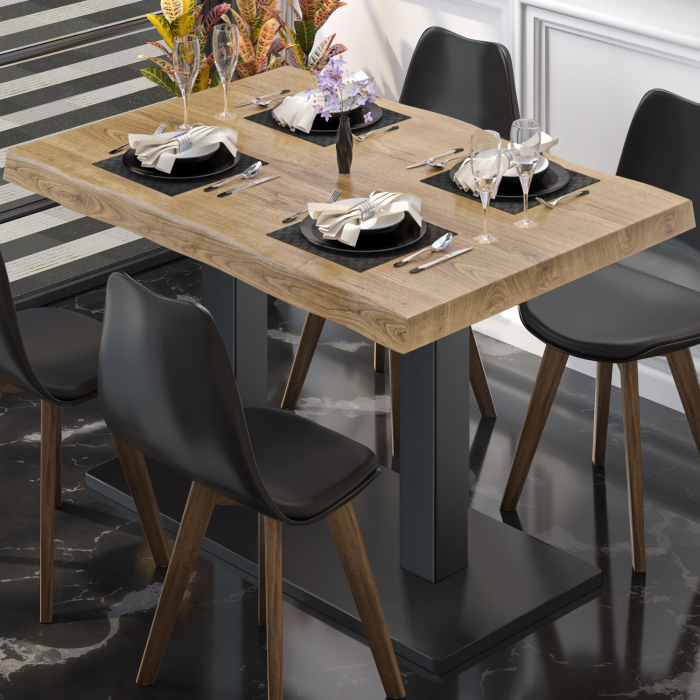 PMD | Bistro Tree Edge Table | Rektangulärt | 120 x 70 x 77 cm | Ek / Svart PMD | Bistro Tree Edge Table | Rektangulärt | 120 x 70 x 77 cm | Ek / Svart