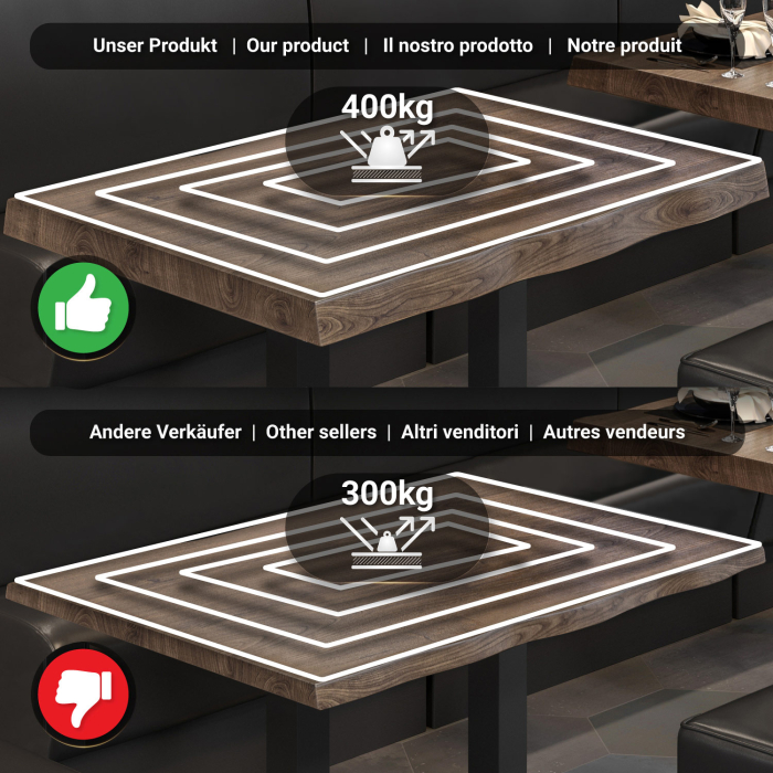 PMD | Bistro Tree Edge Table | Rectangular | 120 x 70 x 77 cm | Walnut / Black PMD | Bistro Tree Edge Table | Rectangular | 120 x 70 x 77 cm | Walnut / Black