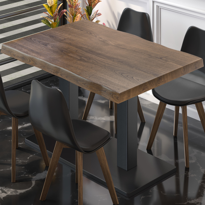 PMD | Bistro Tree Edge Table | Rectangular | 120 x 70 x 77 cm | Walnut / Black PMD | Bistro Tree Edge Table | Rectangular | 120 x 70 x 77 cm | Walnut / Black