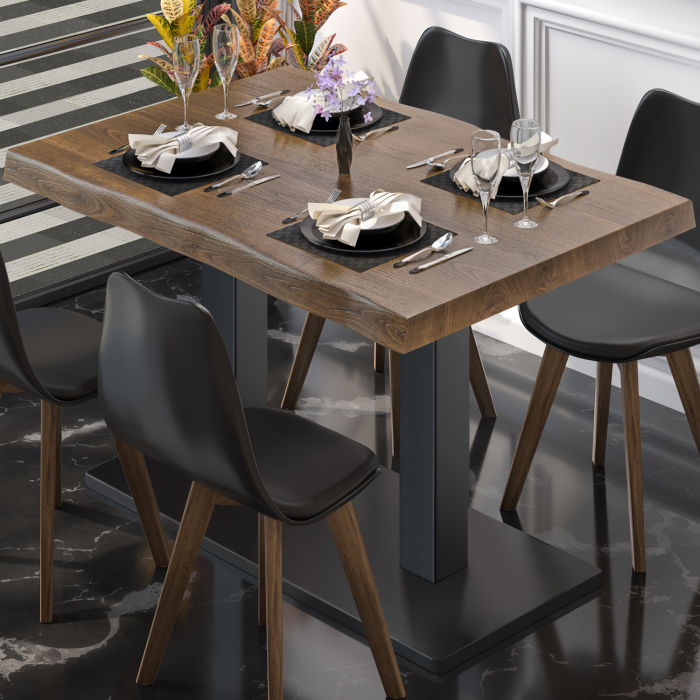PMD | Bistro Tree Edge Table | Rectangular | 120 x 70 x 77 cm | Walnut / Black PMD | Bistro Tree Edge Table | Rectangular | 120 x 70 x 77 cm | Walnut / Black