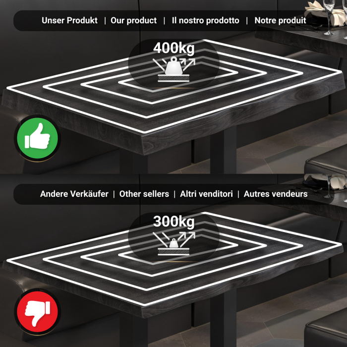 PMD | Bistro Tree Edge Table | Rectangular | 120 x 70 x 77 cm | Wenge Black / Black PMD | Bistro Tree Edge Table | Rectangular | 120 x 70 x 77 cm | Wenge Black / Black