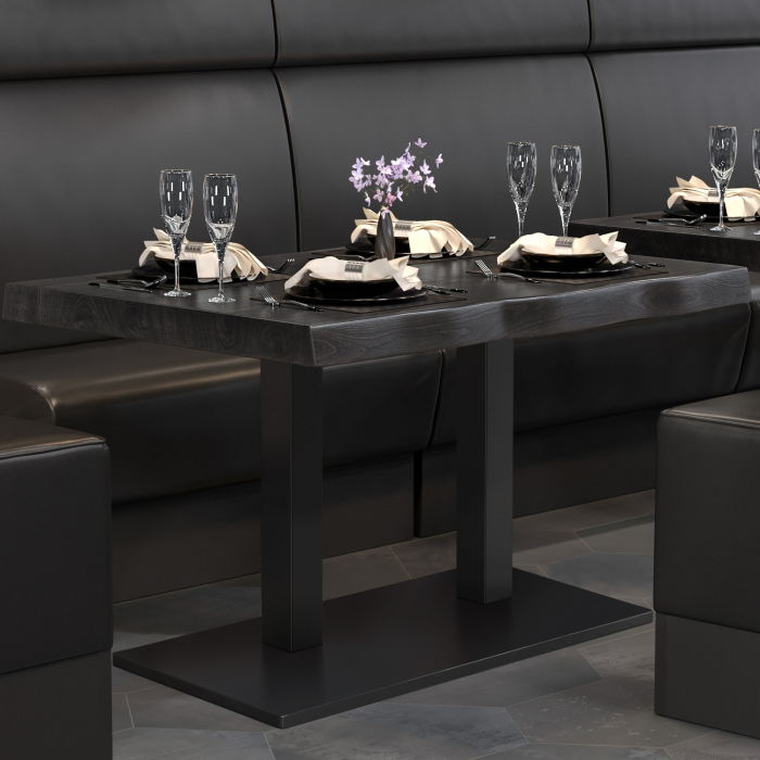 PMD | Bistro Tree Edge Table | Rectangular | 120 x 70 x 77 cm | Wenge Black / Black PMD | Bistro Tree Edge Table | Rectangular | 120 x 70 x 77 cm | Wenge Black / Black