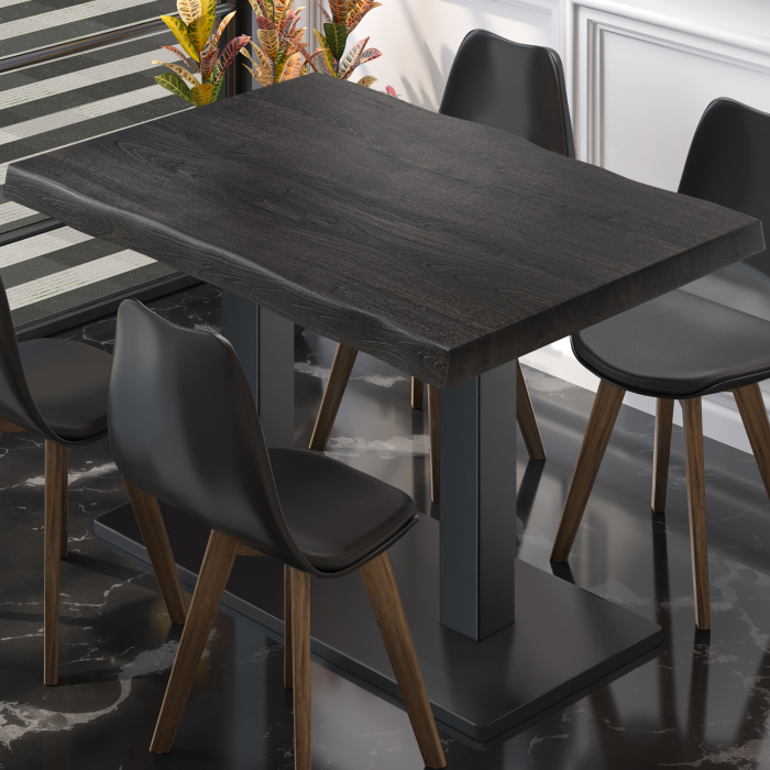 PMD | Bistro Tree Edge Table | Rectangular | 120 x 70 x 77 cm | Wenge Black / Black PMD | Bistro Tree Edge Table | Rectangular | 120 x 70 x 77 cm | Wenge Black / Black