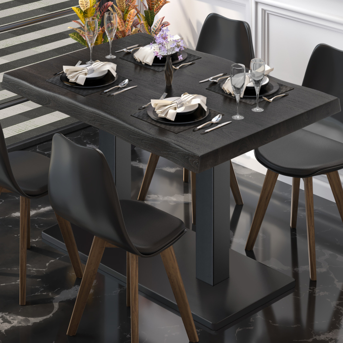 PMD | Bistro Tree Edge Table | Rectangular | 120 x 70 x 77 cm | Wenge Black / Black PMD | Bistro Tree Edge Table | Rectangular | 120 x 70 x 77 cm | Wenge Black / Black