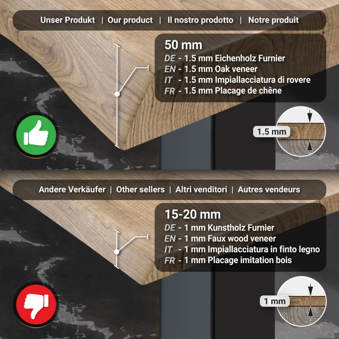 PMD | Bistro Tree Edge Table | Firkantet | 70 x 70 x 77 cm | Eg / Sort PMD | Bistro Tree Edge Table | Firkantet | 70 x 70 x 77 cm | Eg / Sort