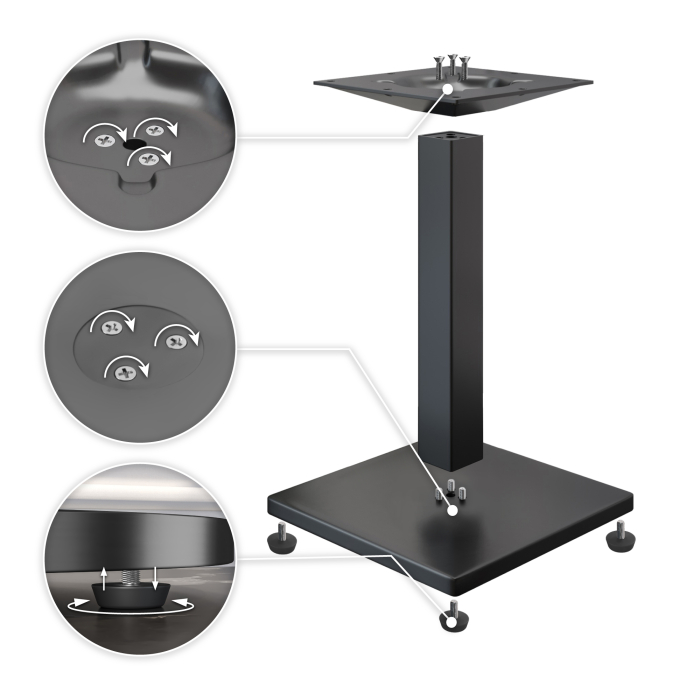 PMD | Bistro Tree Edge Table | Firkantet | 70 x 70 x 77 cm | Eg / Sort PMD | Bistro Tree Edge Table | Firkantet | 70 x 70 x 77 cm | Eg / Sort