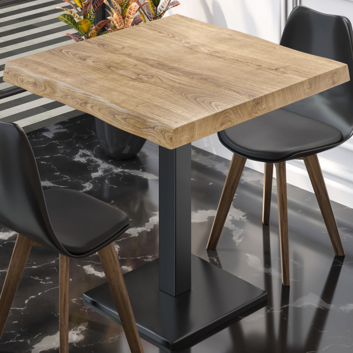 PMD | Bistro Tree Edge Table | Firkantet | 70 x 70 x 77 cm | Eg / Sort PMD | Bistro Tree Edge Table | Firkantet | 70 x 70 x 77 cm | Eg / Sort
