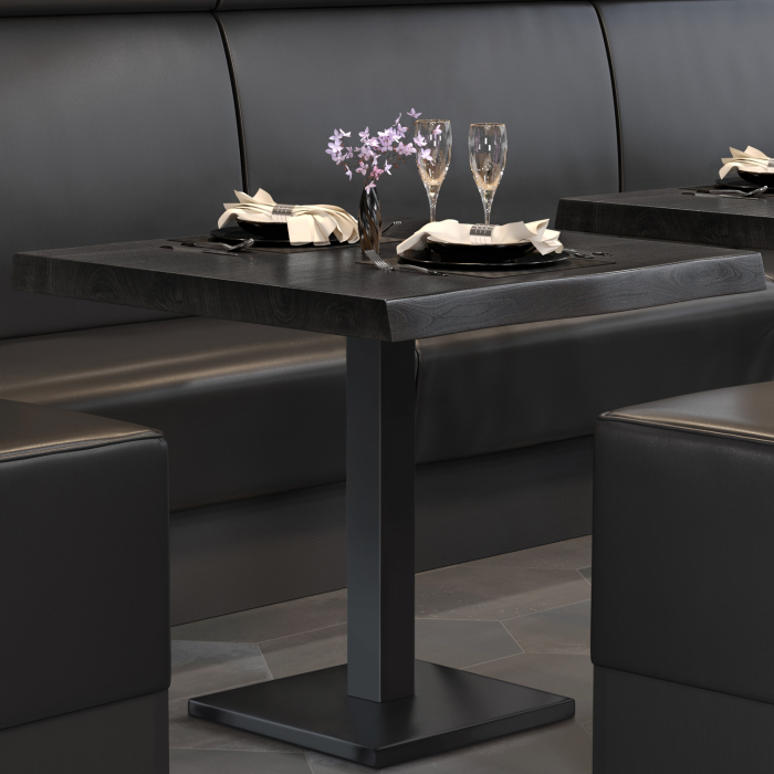 PMD | Bistro Tree Edge Table | Square | 70 x 70 x 77 cm | Wenge Black / Black PMD | Bistro Tree Edge Table | Square | 70 x 70 x 77 cm | Wenge Black / Black