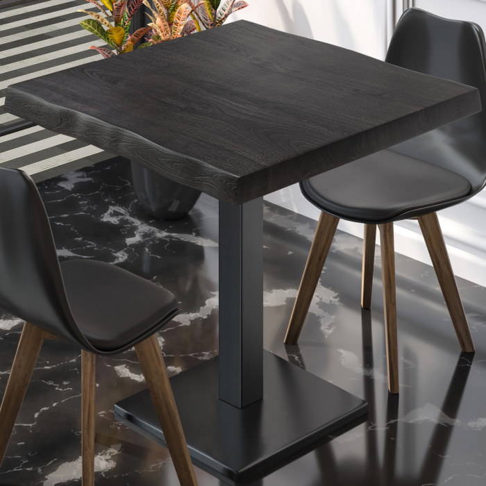 PMD | Bistro Tree Edge Table | Square | 70 x 70 x 77 cm | Wenge Black / Black PMD | Bistro Tree Edge Table | Square | 70 x 70 x 77 cm | Wenge Black / Black