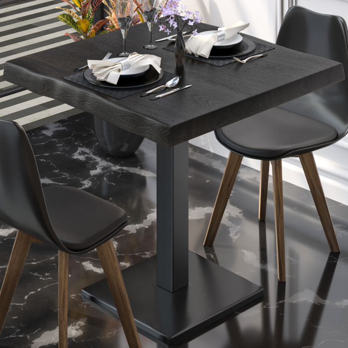 PMD | Bistro Tree Edge Table | Square | 70 x 70 x 77 cm | Wenge Black / Black PMD | Bistro Tree Edge Table | Square | 70 x 70 x 77 cm | Wenge Black / Black