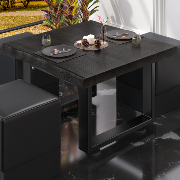 PM Mesa Bistro Lounge | 70x70xH41cm | Wenge-Negro/ Negro